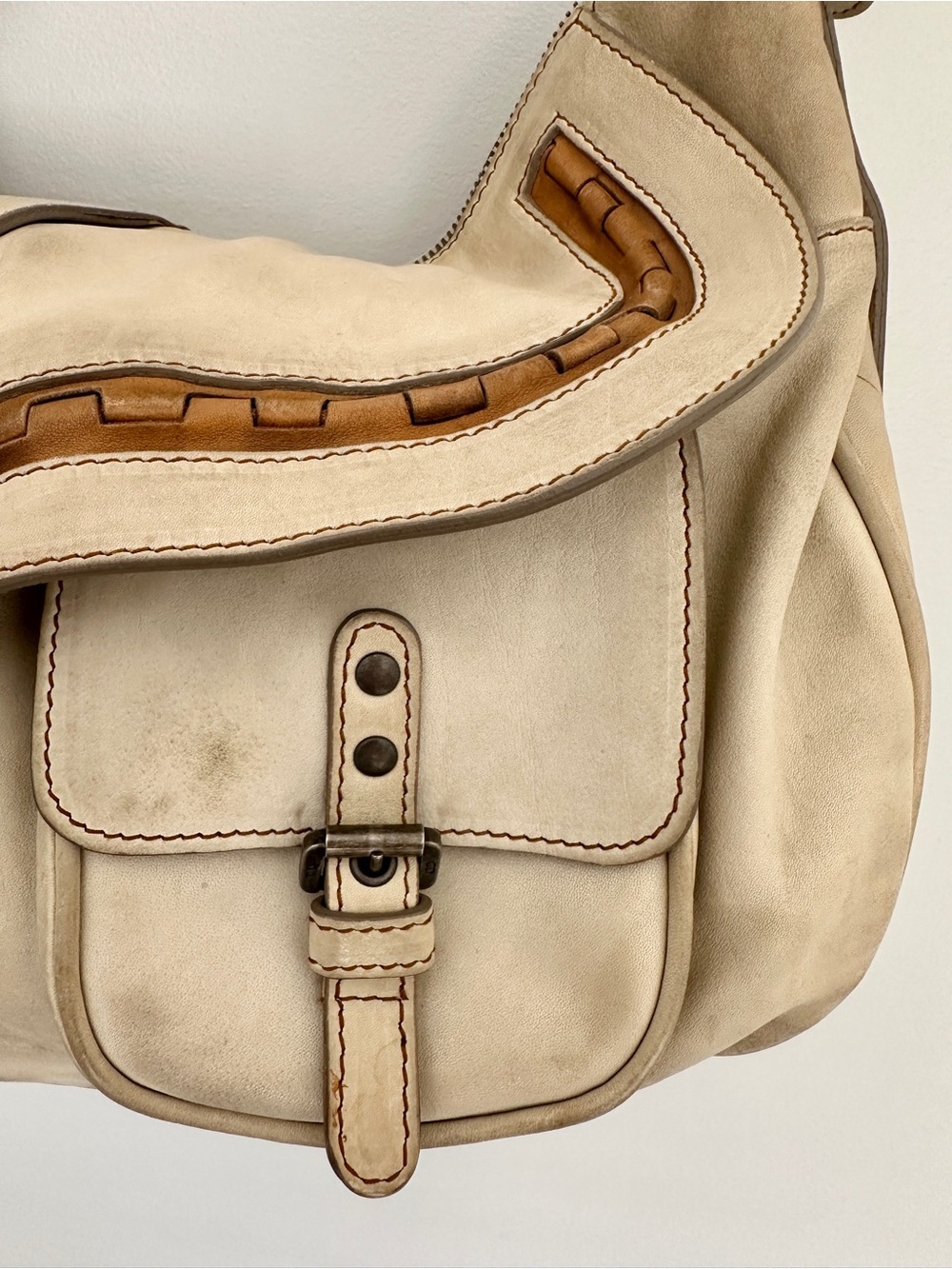 DIOR 2007 Gaucho Double Saddle Leather Shoulder Bag John Galliano Era - Picture 7 of 16